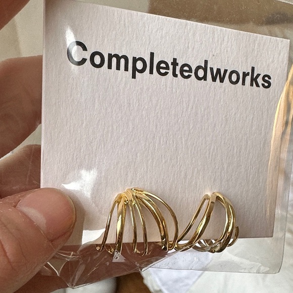 Completedworks Gold Wire Hoop Earrings